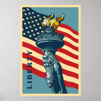 Vrijheid die de wereld verlicht poster