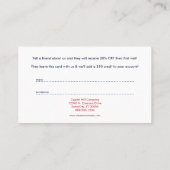 vrijheid : een vriendenprogramma visitekaartje (Achterkant)