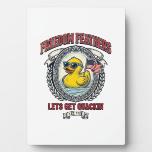 Vrijheid Eend Vintage Patriotische Humor Fotoplaat