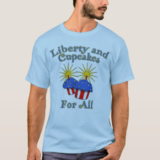 Vrijheid en cupcakes voor alle producten t-shirt