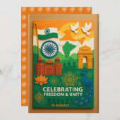 Vrijheid en Eenheid India Kaart (Voorkant / Achterkant)