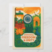 Vrijheid en Eenheid India Kaart (Voorkant)