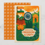 Vrijheid en Eenheid India Kaart (Voorkant / Achterkant)