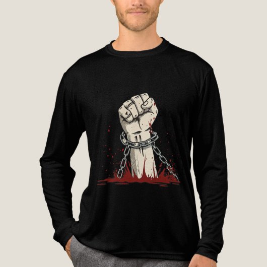 Vrijheid en gedurfde protestkleding Tri-Blend shirt (Voorkant volledig)