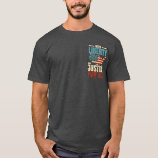 vrijheid en gerechtigheid voor de VS Kaart T-shirt