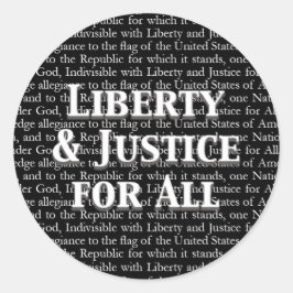 Vrijheid en gerechtigheid voor iedereen | Toezeggi Ronde Sticker