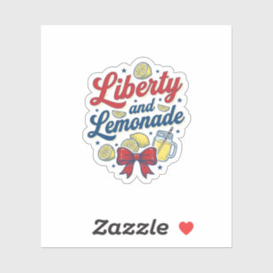 Vrijheid en Limonade Patriottisch Limoen Vector T- Sticker