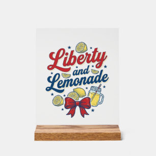 Vrijheid en limonade Patriottische citroen vector Acryl Bord