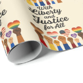 Vrijheid en rechtvaardigheid voor alle protestvrij cadeaupapier (Rol Hoek)