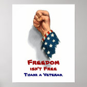 Vrijheid en veteraan Patriottisch Poster (Voorkant)