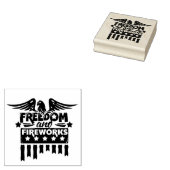 Vrijheid en vuurwerk rubberstempel (Gestempeld)