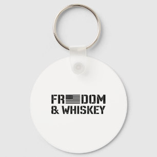 Vrijheid En Whisky - 4 juli Vlag Van De Vs Grappig Sleutelhanger