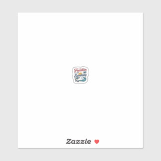 Vrijheid En Zonneschijn Vintage Strand Shirt Ontwe Sticker