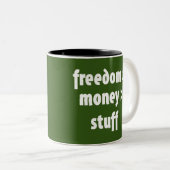 Vrijheid > Geld > Stukjes Tweekleurige Koffiemok (Voorkant rechts)