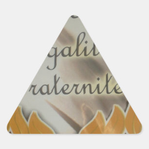 Vrijheid, gelijkheid, broederschap: een bloeiende  driehoek sticker