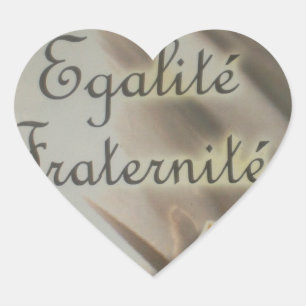 Vrijheid, gelijkheid, broederschap: een bloeiende  hart sticker