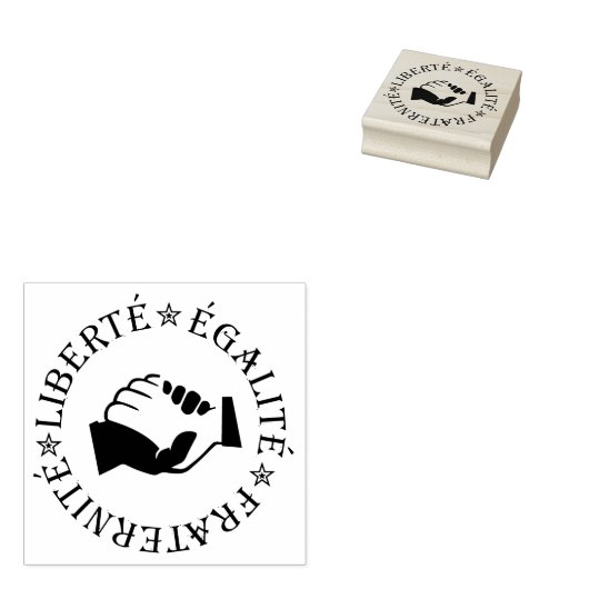 Vrijheid, gelijkheid, broederschap 	rubberstempel (Gestempeld)