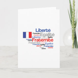 Vrijheid Gelijkheid Vrijheid Franse Bastille Dag Kaart