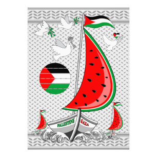 Vrijheid Global Sumud Flotilla boten naar Gaza Foto Afdruk
