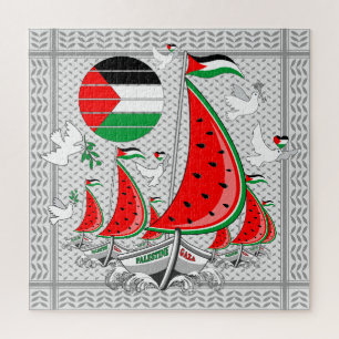 Vrijheid Global Sumud Flotilla boten naar Gaza Legpuzzel