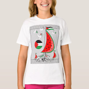Vrijheid Global Sumud Flotilla boten naar Gaza T-shirt