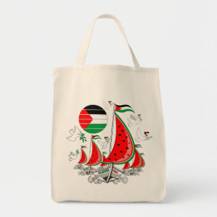 Vrijheid Global Sumud Flotilla boten naar Gaza Tote Bag