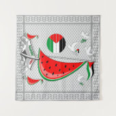 Vrijheid Global Sumud Flotilla boten naar Gaza Wandkleed (Voorkant (horizontaal))