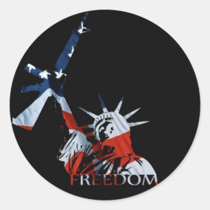 Vrijheid - Heb je pistolen? (Groot donker) Ronde Sticker