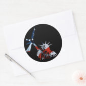 Vrijheid - Heb je pistolen? (Groot donker) Ronde Sticker (Envelop)