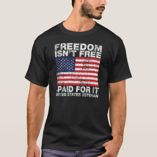 Vrijheid Ik heb ervoor betaald - Amerikaanse veter T-shirt