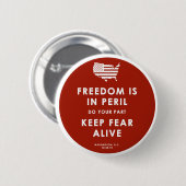 Vrijheid in Peril! Ronde Button 5,7 Cm (Voorkant /achterkant)