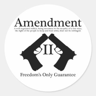 Vrijheid is de enige garantie ronde sticker