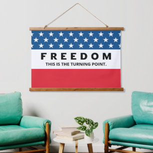 Vrijheid is een echte patriot hangend wandkleed