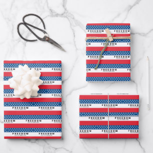 Vrijheid is een echte patriot inpakpapier vel