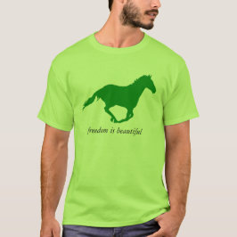 Vrijheid is een prachtig "groen paard" t-shirt