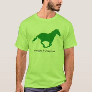 Vrijheid is een prachtig "groen paard" t-shirt