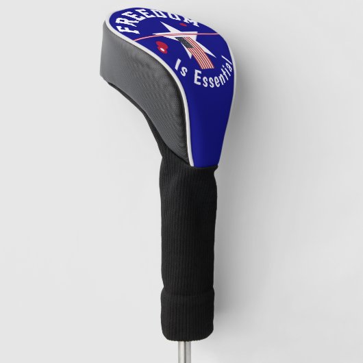 Vrijheid is essentieel golfheadcover (Schuin)