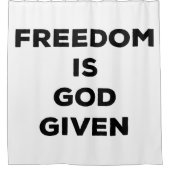 Vrijheid is God gegeven Douchegordijn (Voorkant)