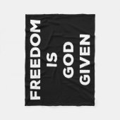 Vrijheid is God gegeven Fleece Deken (Voorkant)