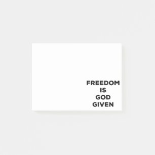 Vrijheid is God gegeven Post-it® Notes