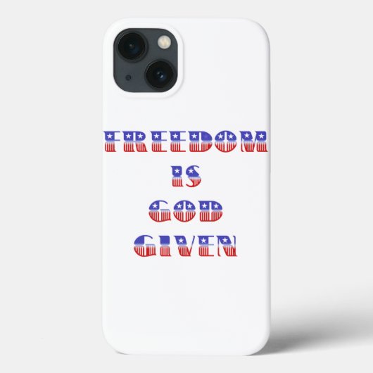 Vrijheid is God gegeven, rood wit en blauw Case-Mate iPhone Case (Achterkant)