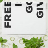 Vrijheid is God gegeven Theedoek (Gevouwen)