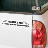Vrijheid is gratis bumpersticker (Op Truck)