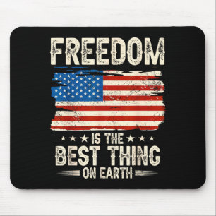 Vrijheid is het belangrijkste op aarde usa vlag muismat