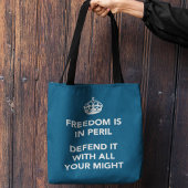 Vrijheid is in de eerste plaats het verdedigen met draagtas
