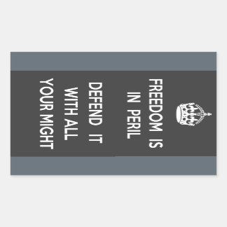 Vrijheid is in gevaar Sticker