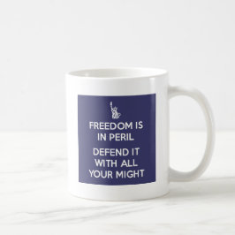 Vrijheid is in het algemeen verdedigbaar met al uw koffiemok