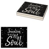 Vrijheid is in mijn sol 	rubberstempel (Gestempeld)