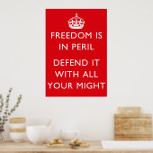 Vrijheid is in Peril Poster (Keuken)