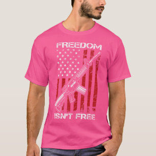 Vrijheid is niet gratis - AR15 USA Flag Pro Pistol T-shirt